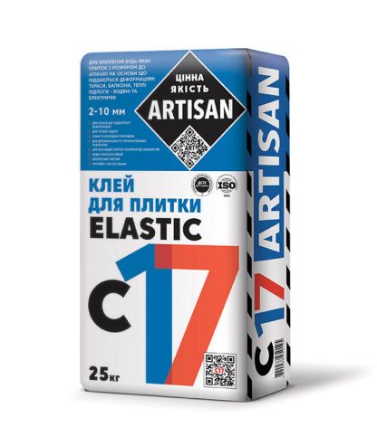 Артисан С-17 ELASTIC (25кг) Клей для плитки эластичный цена купить в Киеве