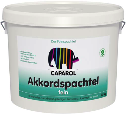 Шпаклевка готовая финишная Caparol Glattspachtel (Akkordspachtel Fein) (25 кг) цена купить в Киеве