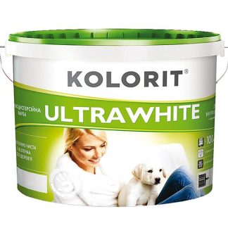 Краска акриловая глубокоматовая ультра белая (класс Эко) Kolorit UltraWhite ЕКО (10л) цена купить в Киеве