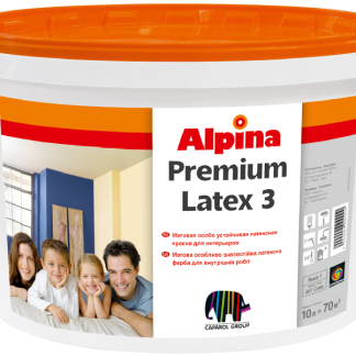 Краска интерьерная латексная матовая Alpina Premiumlatex 3 E.L.F. В1-белая (10л) цена купить в Киеве