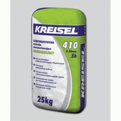 Самовыравнивающая смесь, наливной пол 2-20мм Кreisel 410 (25 кг) цена купить в Киеве