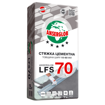 Стяжка цементная Anserglob LFS 70 (25кг) цена купить в Киеве