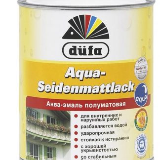 Аква Эмаль Dufa Aqua-Seidenmattlack белый полумат 0.75 л цена купить в Киеве