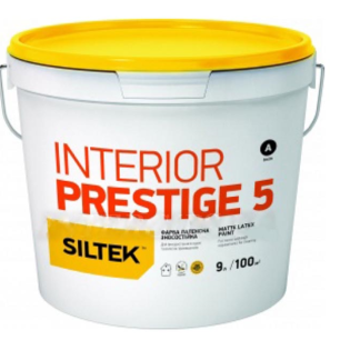 Краска бархатно-латексная интерьерная Siltek Interior Prestige 5 База A (9л) цена купить в Киеве