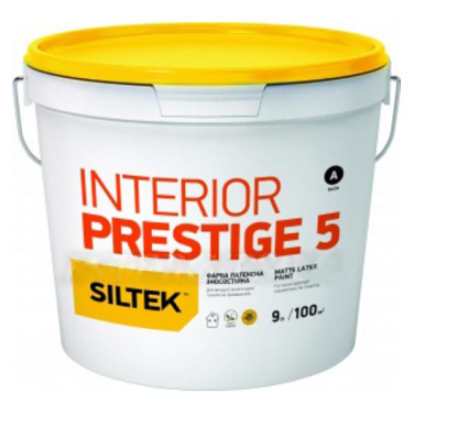 Краска бархатно-латексная интерьерная Siltek Interior Prestige 5 База A (9л) цена купить в Киеве