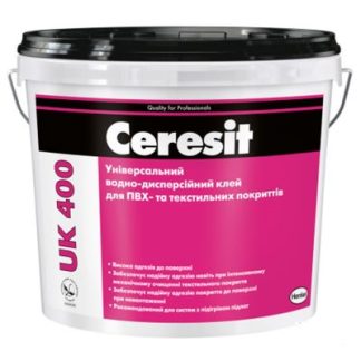 Ceresit UK 400 (14 кг) Клей универсальный для ПВХ и текстильных покрытий