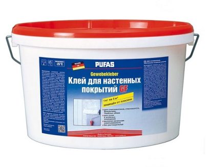 Клей Пуфас для стеклохолста/тяжелых обоев/настенных покрытий Pufas GF GEWEBEKLEBER (10 кг) цена купить в Киеве