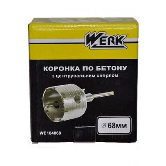 Коронка Werk 68мм SDS-plus с центрирующим сверлом 07х110 мм цена купить в Киеве