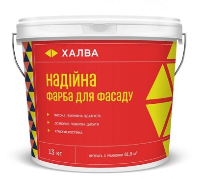 Халва Надежная (13кг) Краска для фасадов акриловая цена купить в Киеве