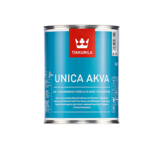 TIKKURILA UNICA AKVA | Тиккурила Уника Аква база C (0,9л) Краска для окон, дверей и садовой мебели цена купить в Киеве