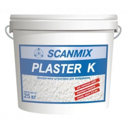 Фасадная акриловая штукатурка Scanmix PLASTER K Барашек (25 кг) цена купить в Киеве