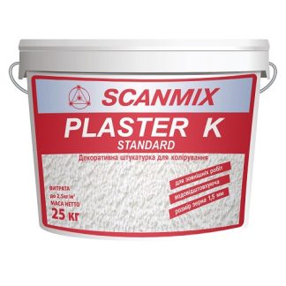 Фасадная силикат-силиконовая штукатурка Scanmix PLASTER K Standart Барашек (25 кг) цена купить в Киеве