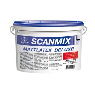 Краска латексная матовая стойкая к мытью и влажному протиранию Scanmix Mattlatex Deluxe (14кг) цена купить в Киеве