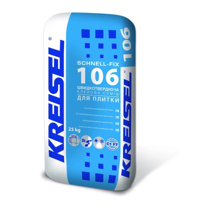 Быстротвердеющий клей для плитки Kreisel SCHNELL FIX 106 (25 кг) цена купить в Киеве