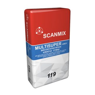 Клей для керамогранита и камня Scanmix MULTISUPER 119 серый (25 кг) цена купить в Киеве