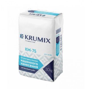 Штукатурка машинная гипсовая KRUMIX KM-75 (30 кг) цена купить в Киеве