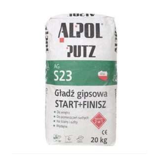 Шпаклевка гипсовая старт + финиш 2 в 1 ALPOL Putz AG S23 (20 кг) цена купить в Киеве